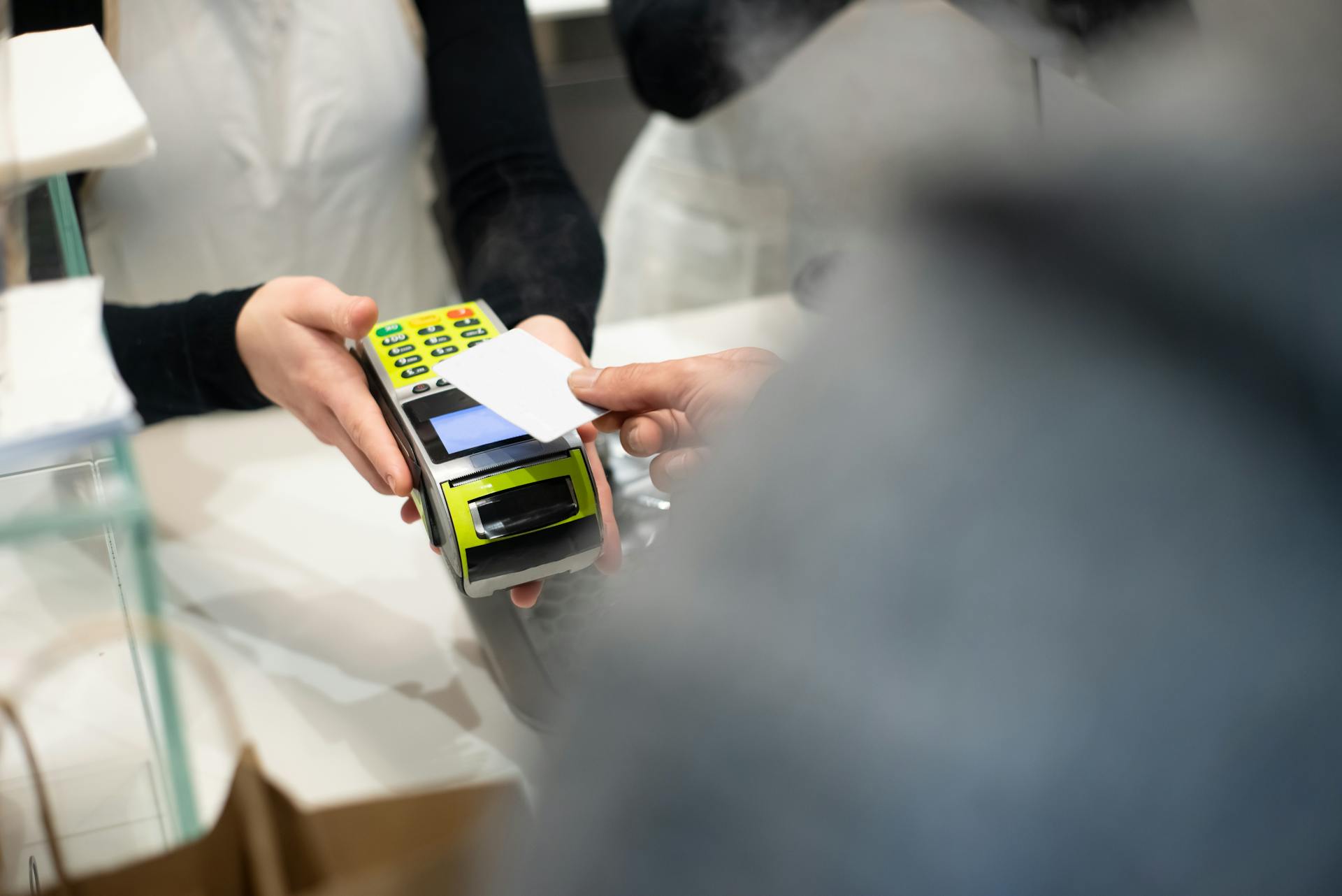 A Customer Paying Using a Credit Card