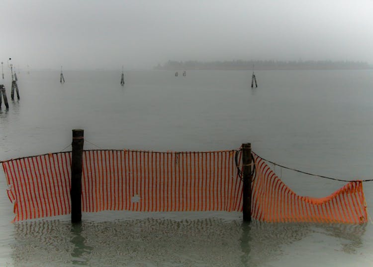 View Of A Net In A Sea