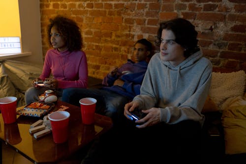 People Playing a Video Game