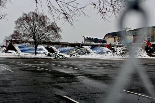 Wet Car Park in Winter