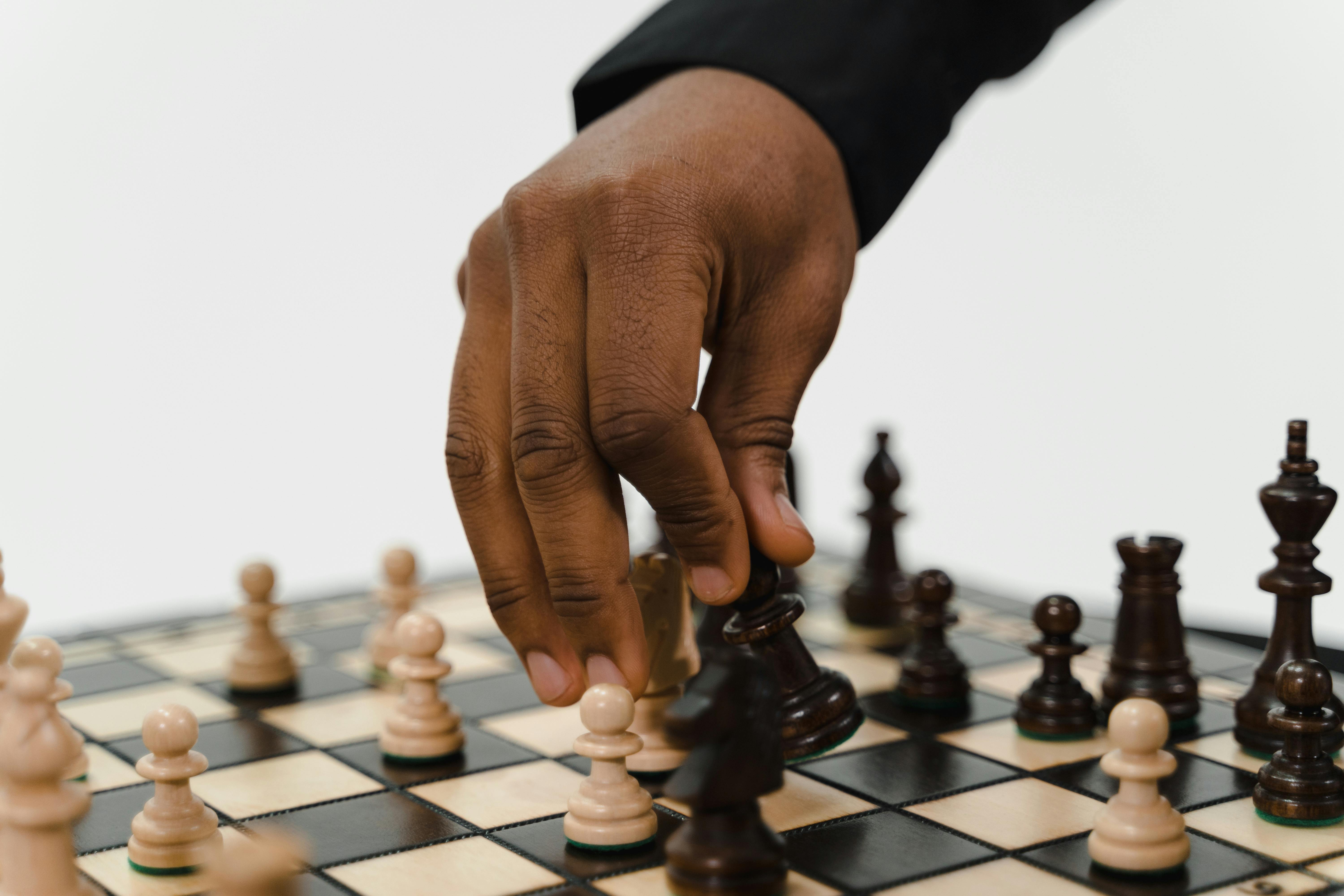 Man Contemplating His Next Move Chess Stock Photo 1948539421