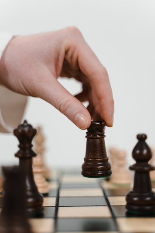 A Person Holding a Chess Piece