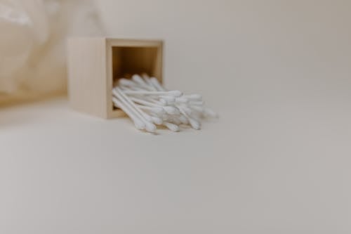 Close-Up Shot of Cotton Swabs