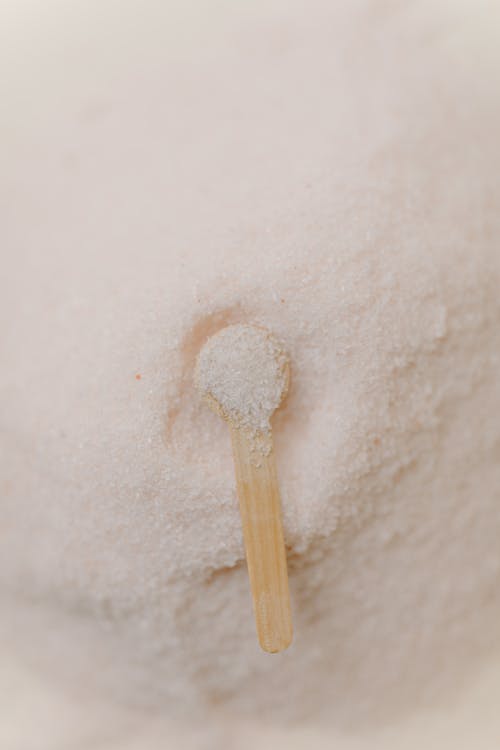 Free Close-Up Shot of a Wooden Spoon on Bath Salt Stock Photo