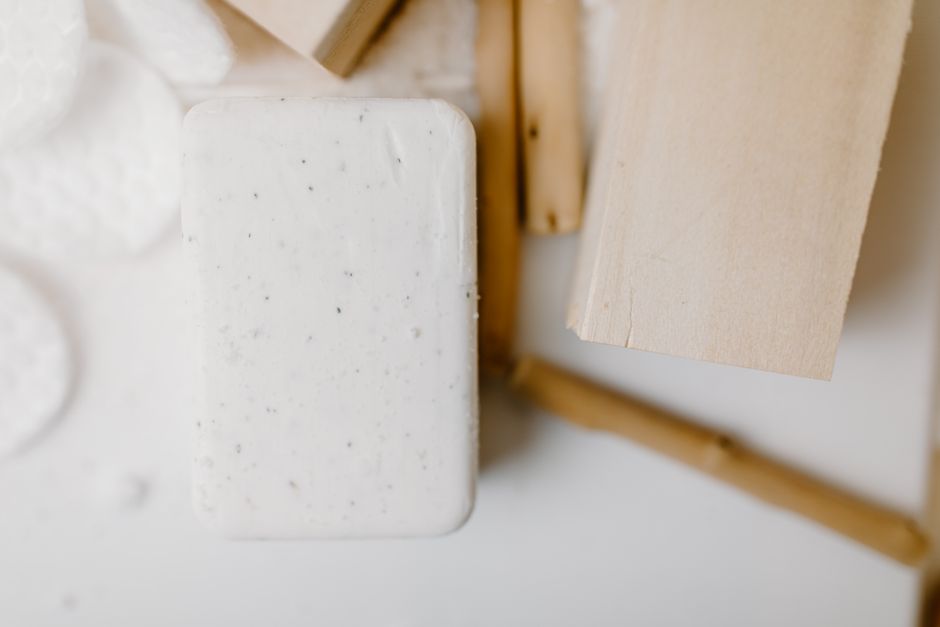 minimalist soap box design with logo and QR code minimalist soap box design with logo and QR code