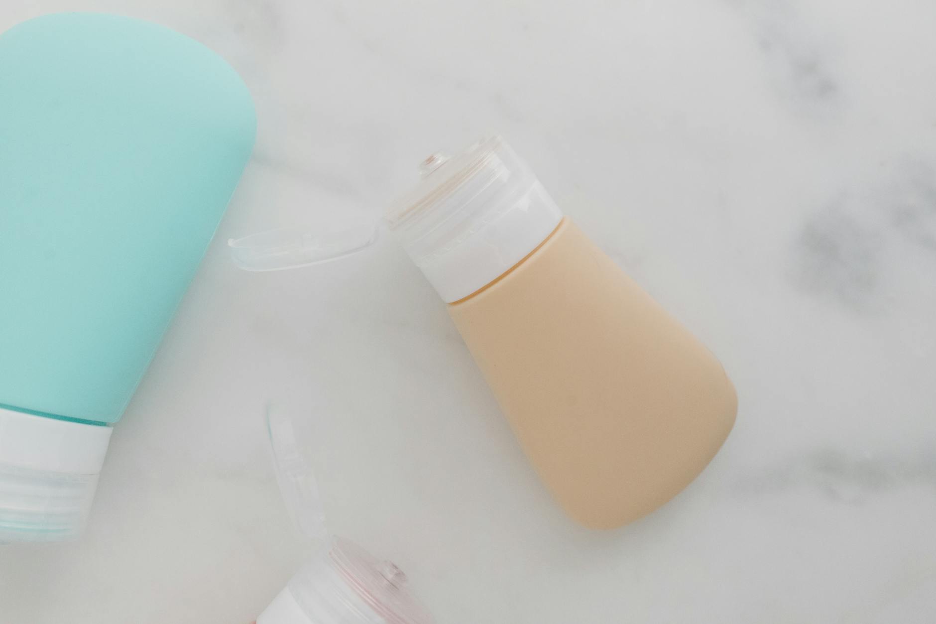 Silicone Travel Bottles And Solid Toiletries For Packing