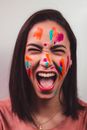 Woman With Face Paint on Face