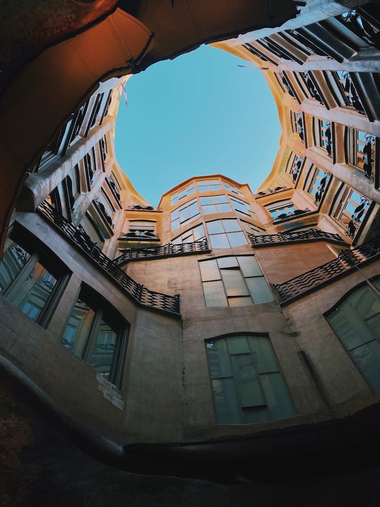 View At Sky From Circle Building Yard