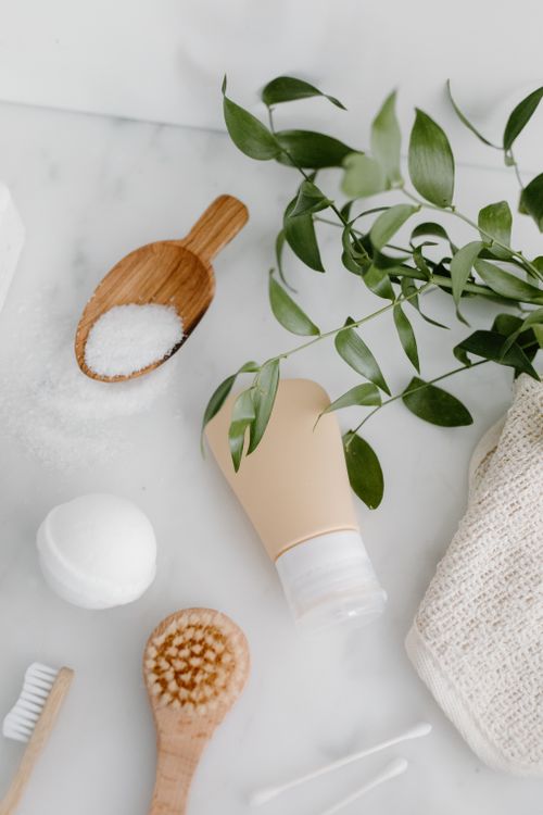 Bathing Essentials Images A Various Bath Essentials on a White Surface · Free Stock Photo