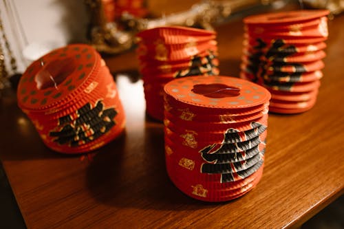 Close-up of Red Paper Lanterns