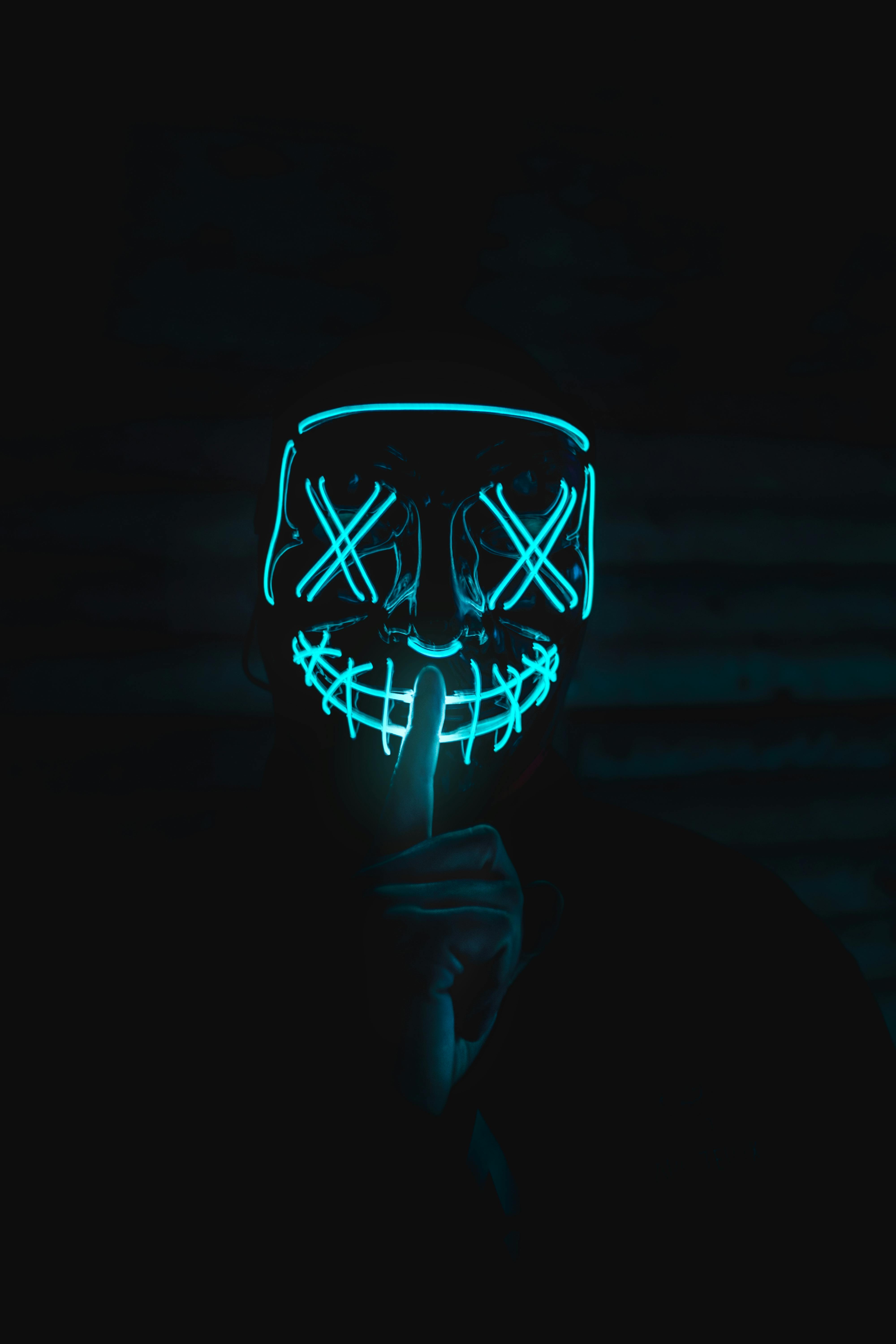 HD neon mask man wallpapers | Peakpx