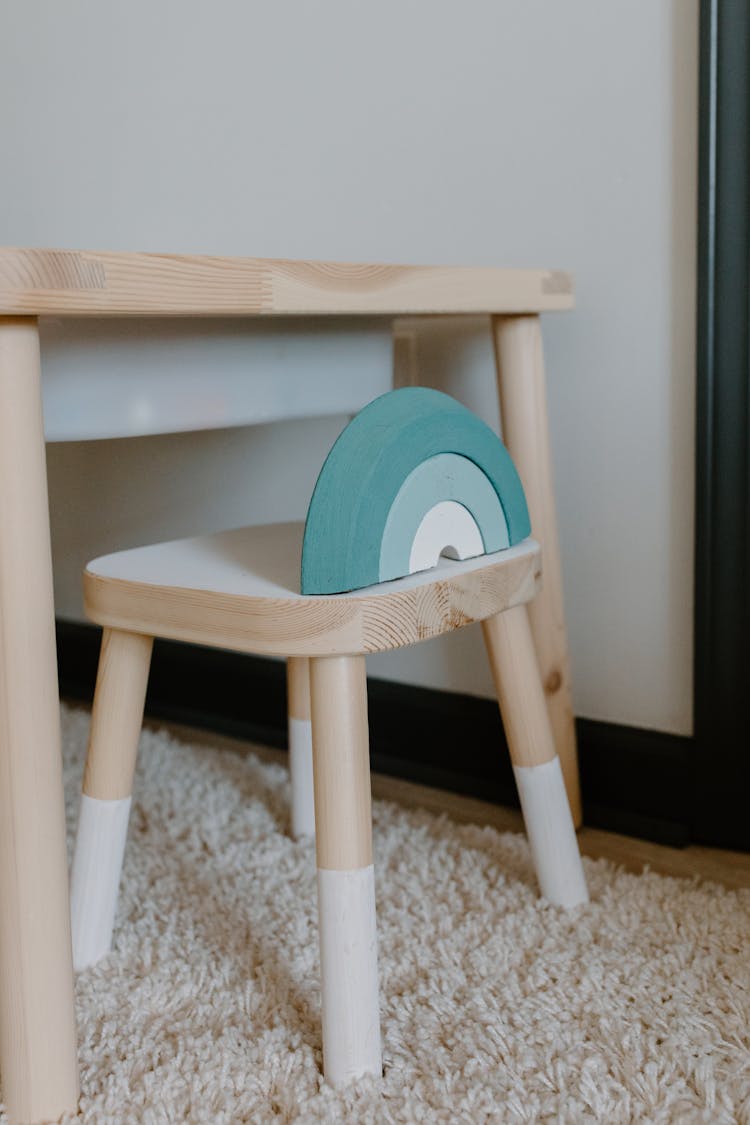 A Small Wooden Chair Nd Wooden Table