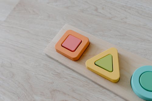 Colorful Educational Toy on a Wooden Surface