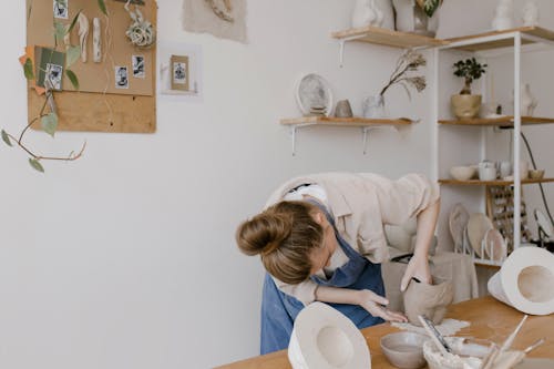 
A Woman Doing Pottery