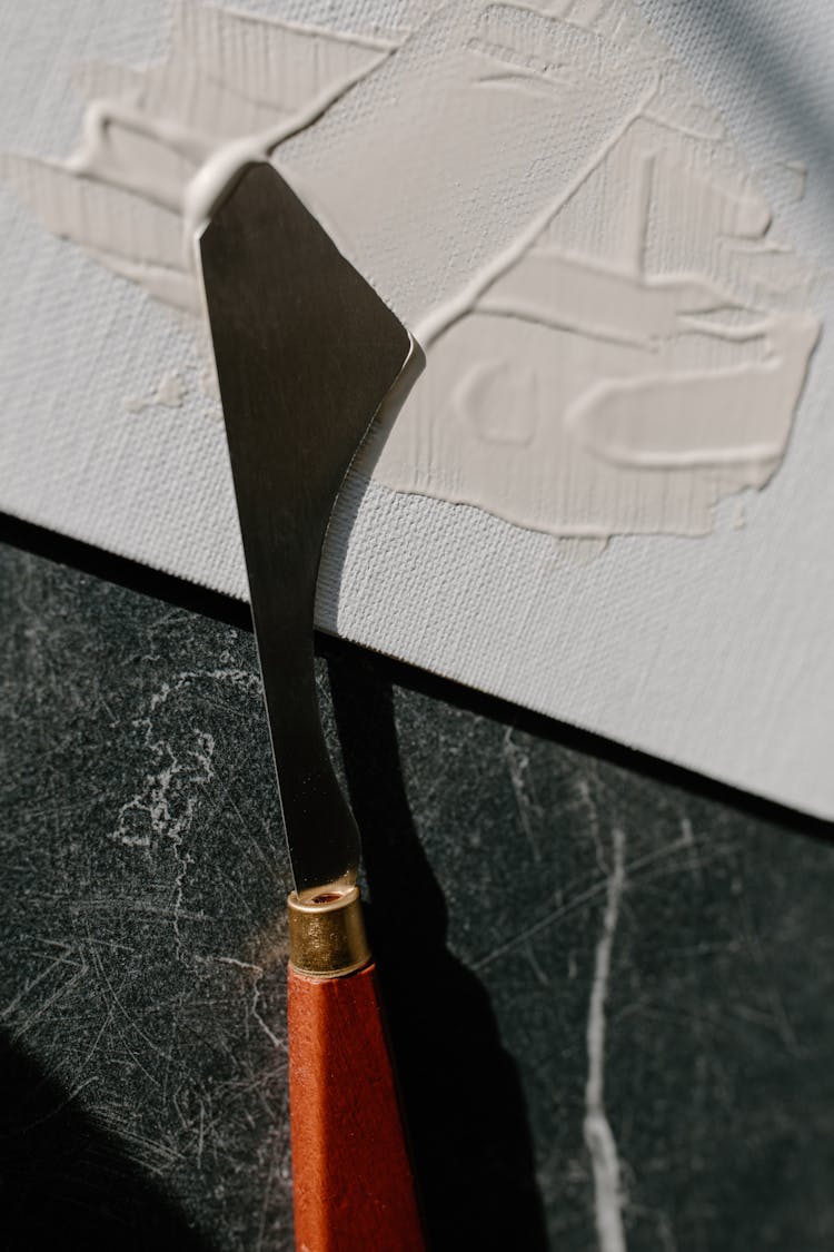 Knife Painting In Close Up Photography