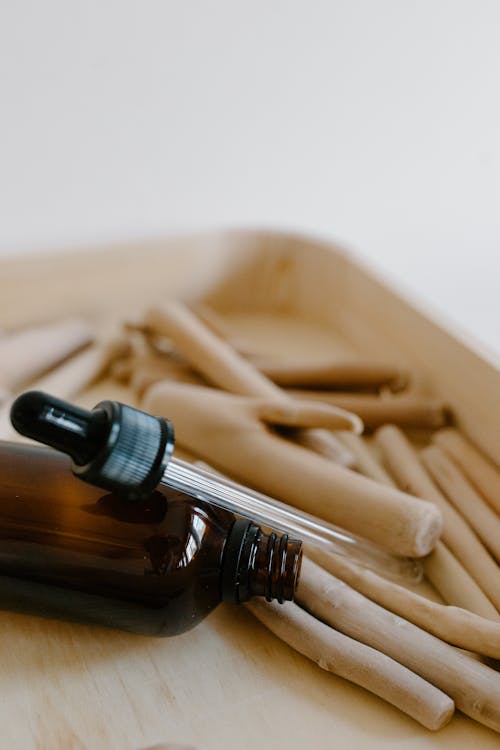 Free Close Up Shot of a Brown Bottle Stock Photo