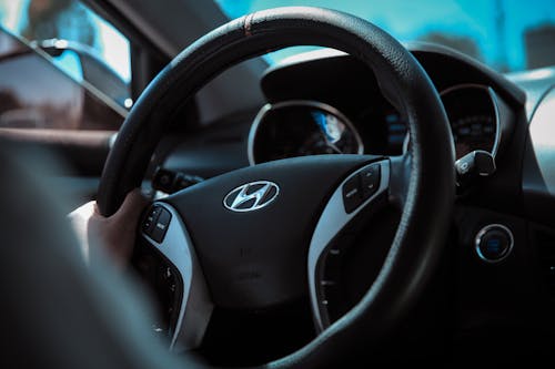 Steering Wheel of a Hyundai Car
