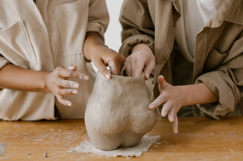Pottery class in session