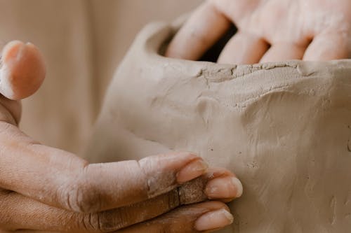 Hands Sculpting in Clay 