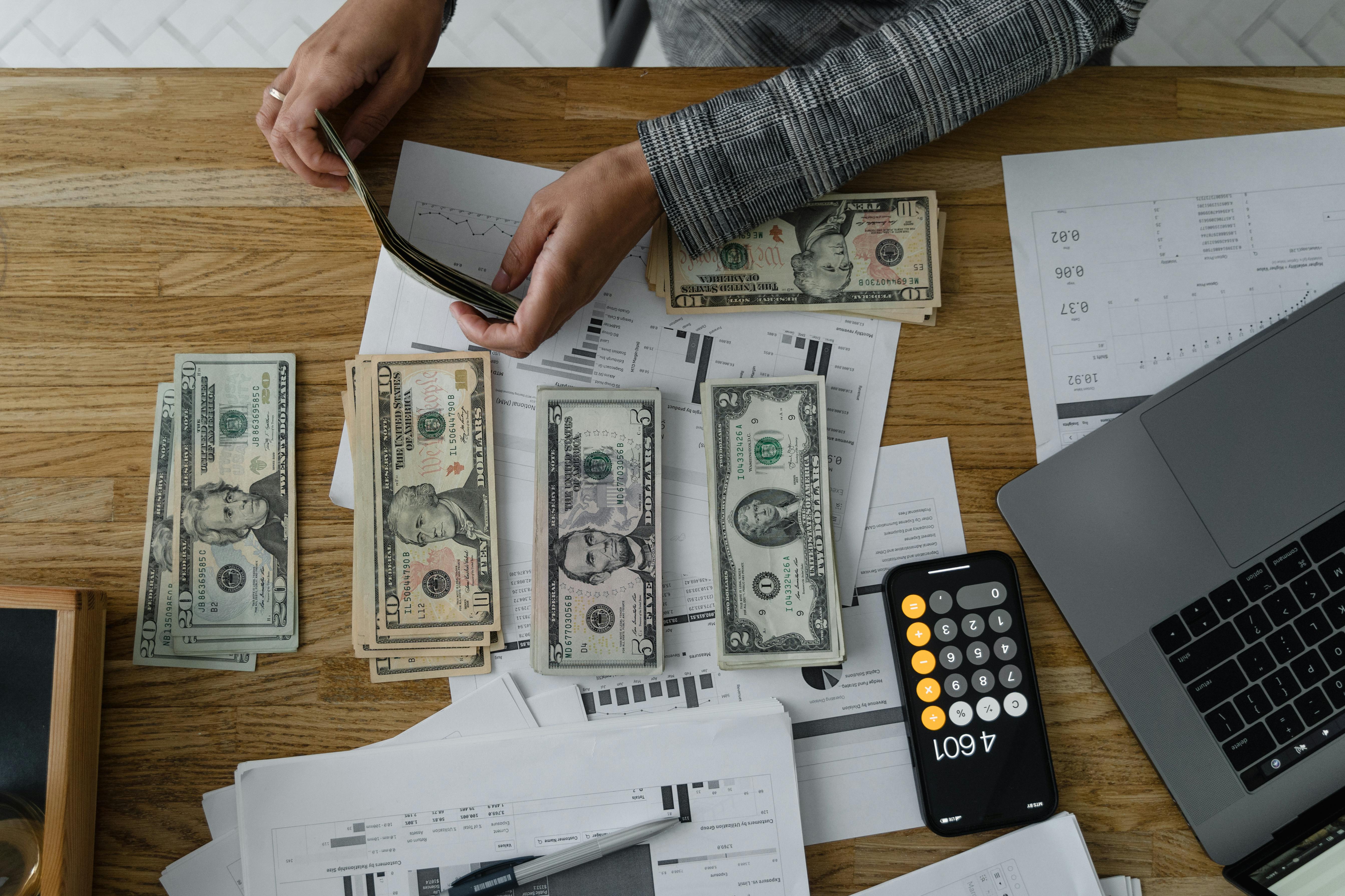 Chash money on a table stock photo. Image of america - 67394626