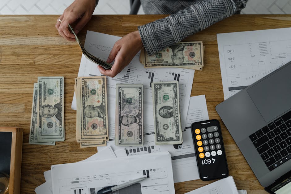 Chash money on a table stock photo. Image of america - 67394626
