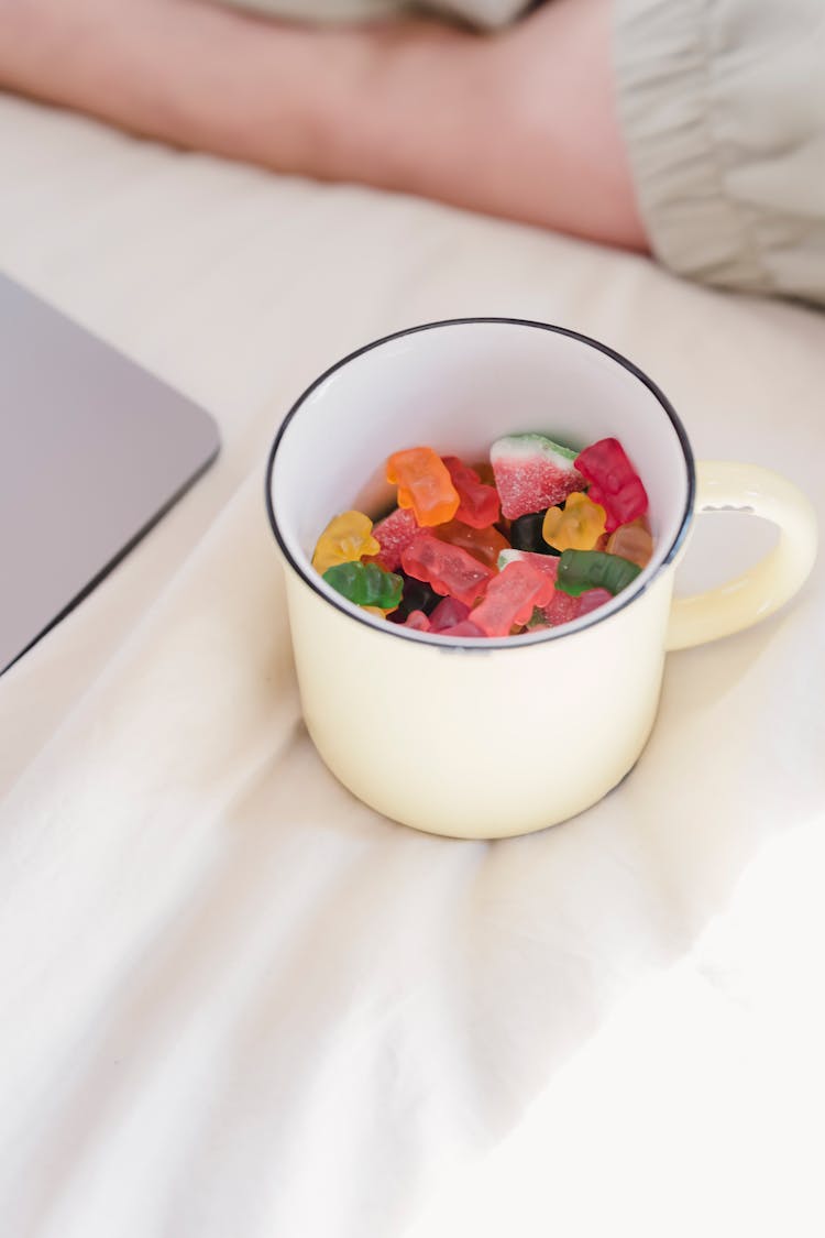 Different Sweet Marmalade In Metal Cup