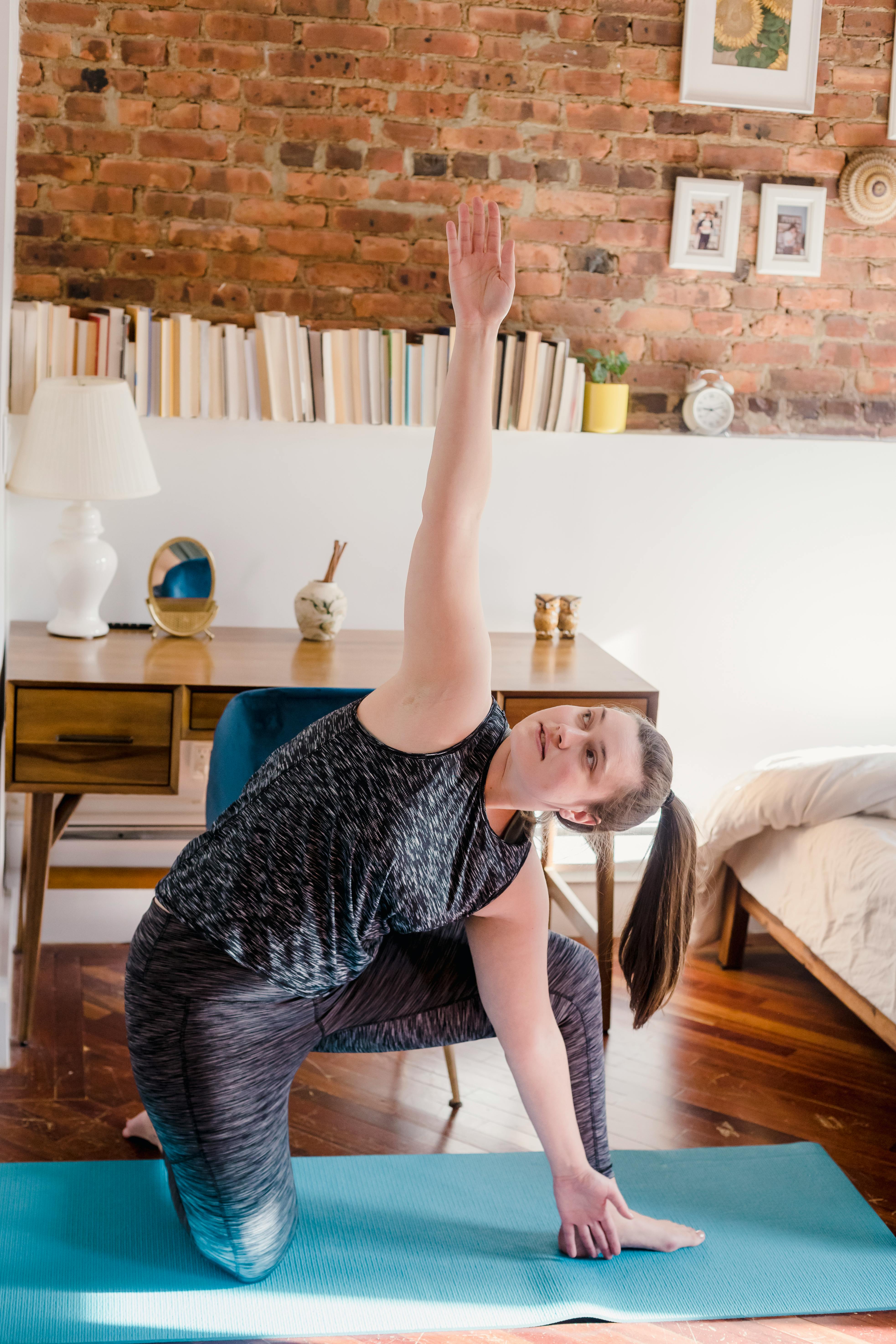 Woman Doing Online Yoga Class · Free Stock Photo