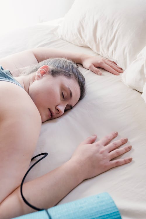 Free Woman Tired From Doing Yoga Stock Photo