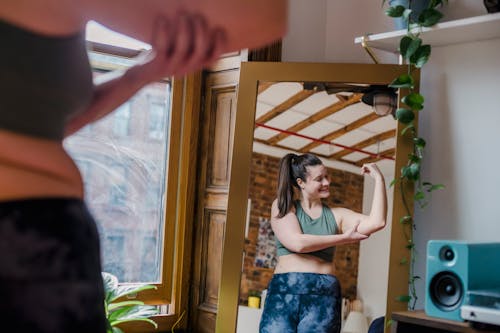 Free Woman In Front of the Mirror Stock Photo