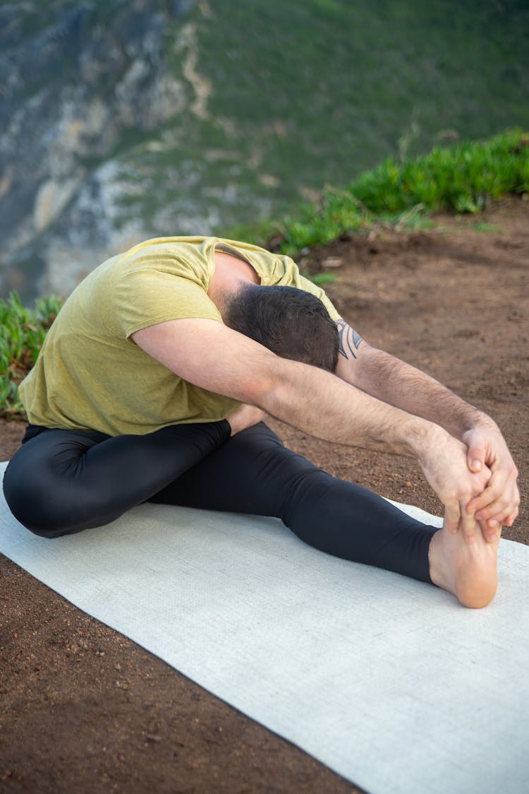 Flexible Man Doing Yoga