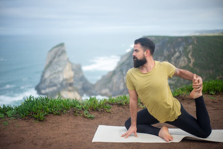 Man Stretching Leg