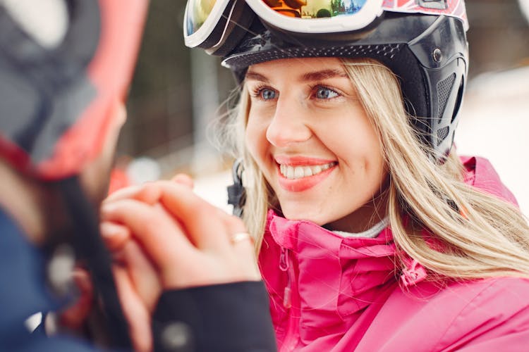 Couple With Skiing Equipment