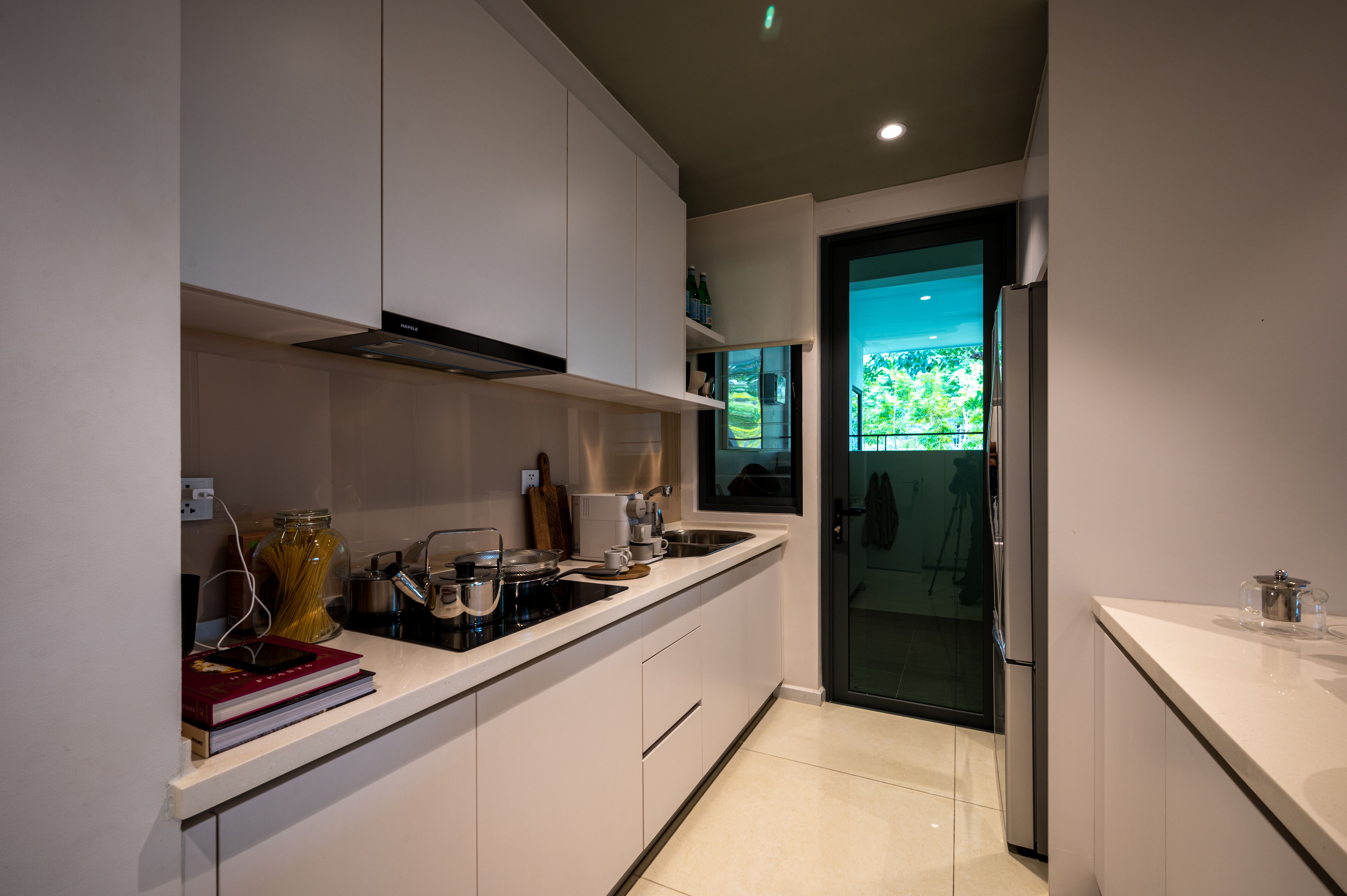 Painted lacquer white kitchen fronts