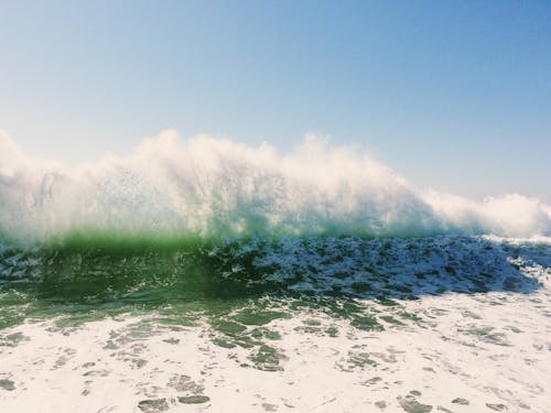 Sea Waves Under Blue Sky