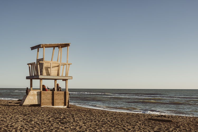 Lifeguard Hut On A Beach 