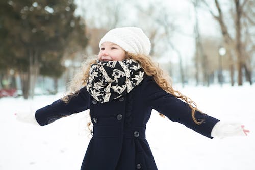 Photos gratuites de couvert de neige, écharpe, enfant