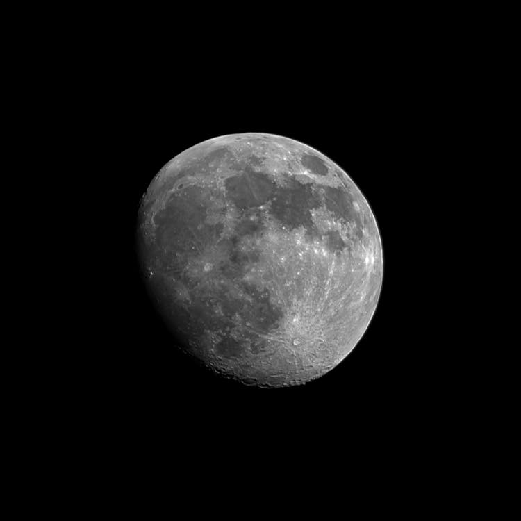 Black And White Photo Of The Moon