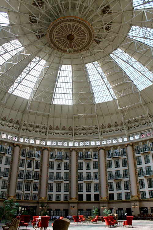 Hotel with Dome Structure and High Ceiling