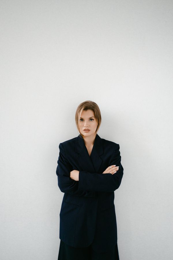 Confident speaker portrait