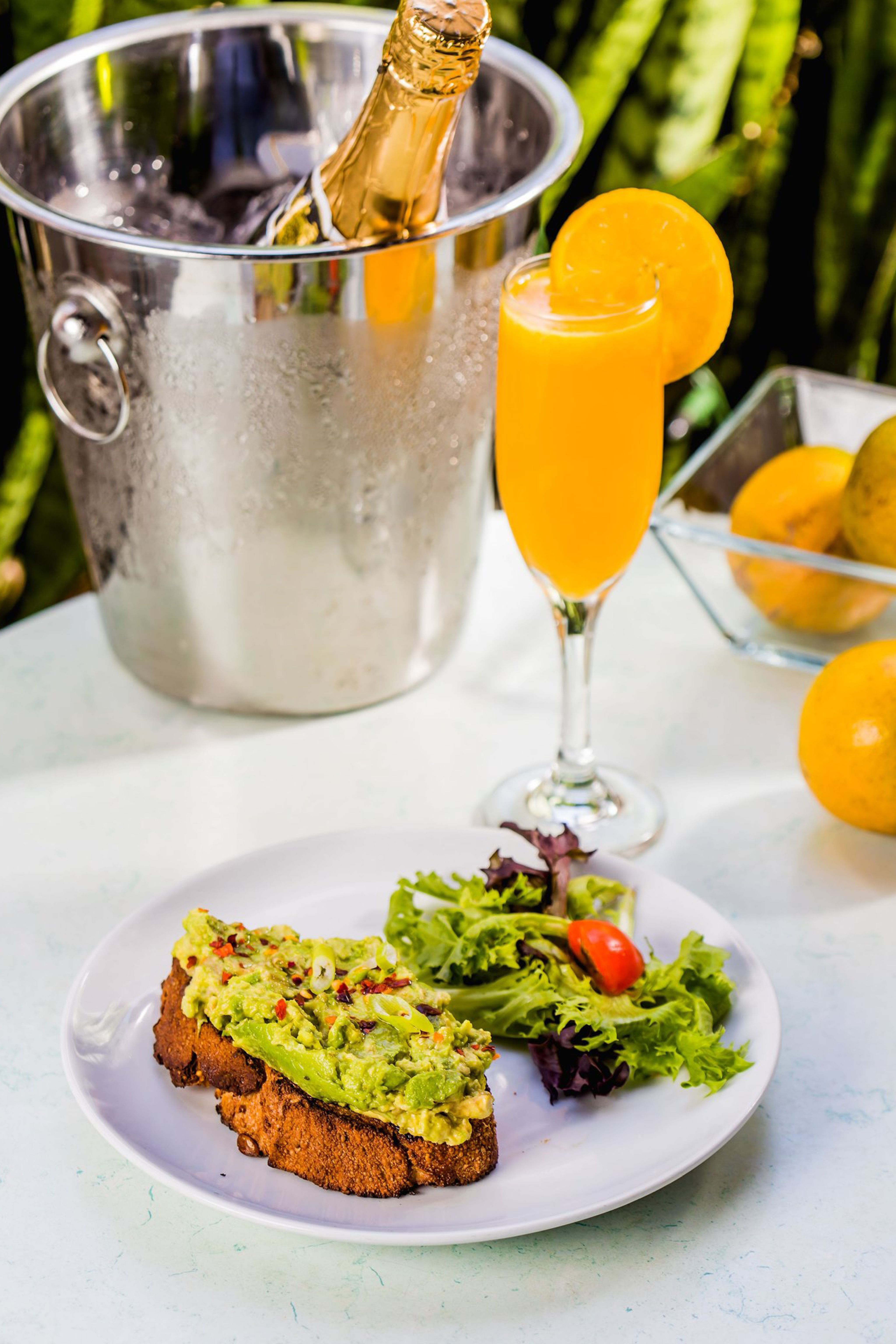 Brunch with Mimosas birthday party idea