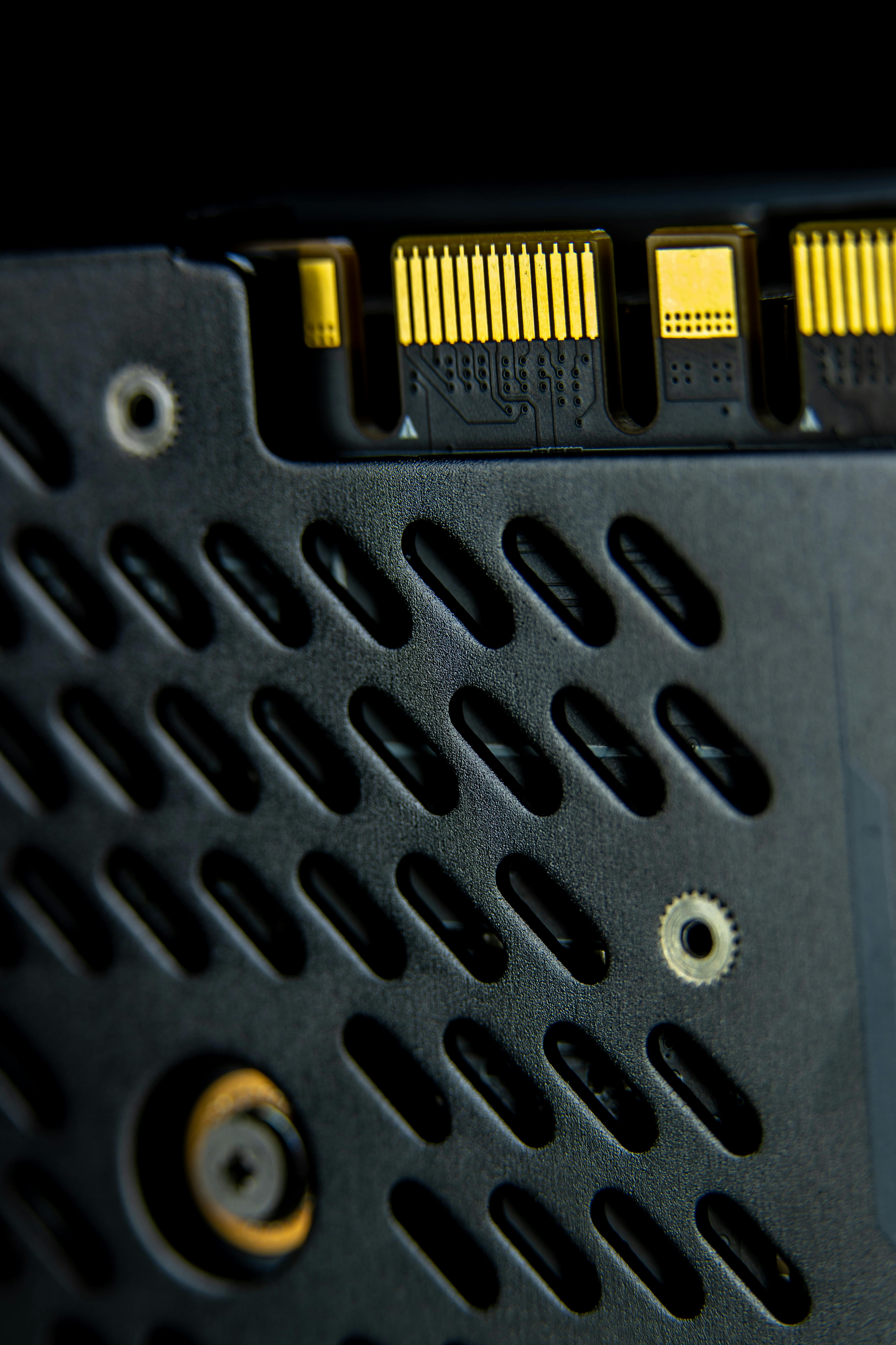 Detailed close-up view of a microchip showcasing intricate electronic components and circuitry.