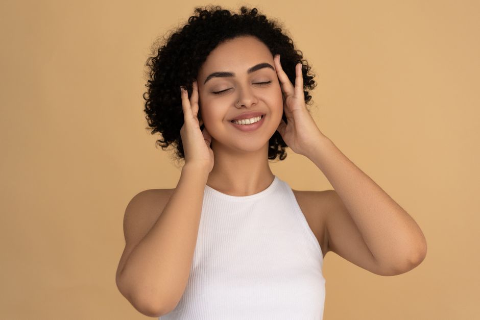 woman feeling great after supplement