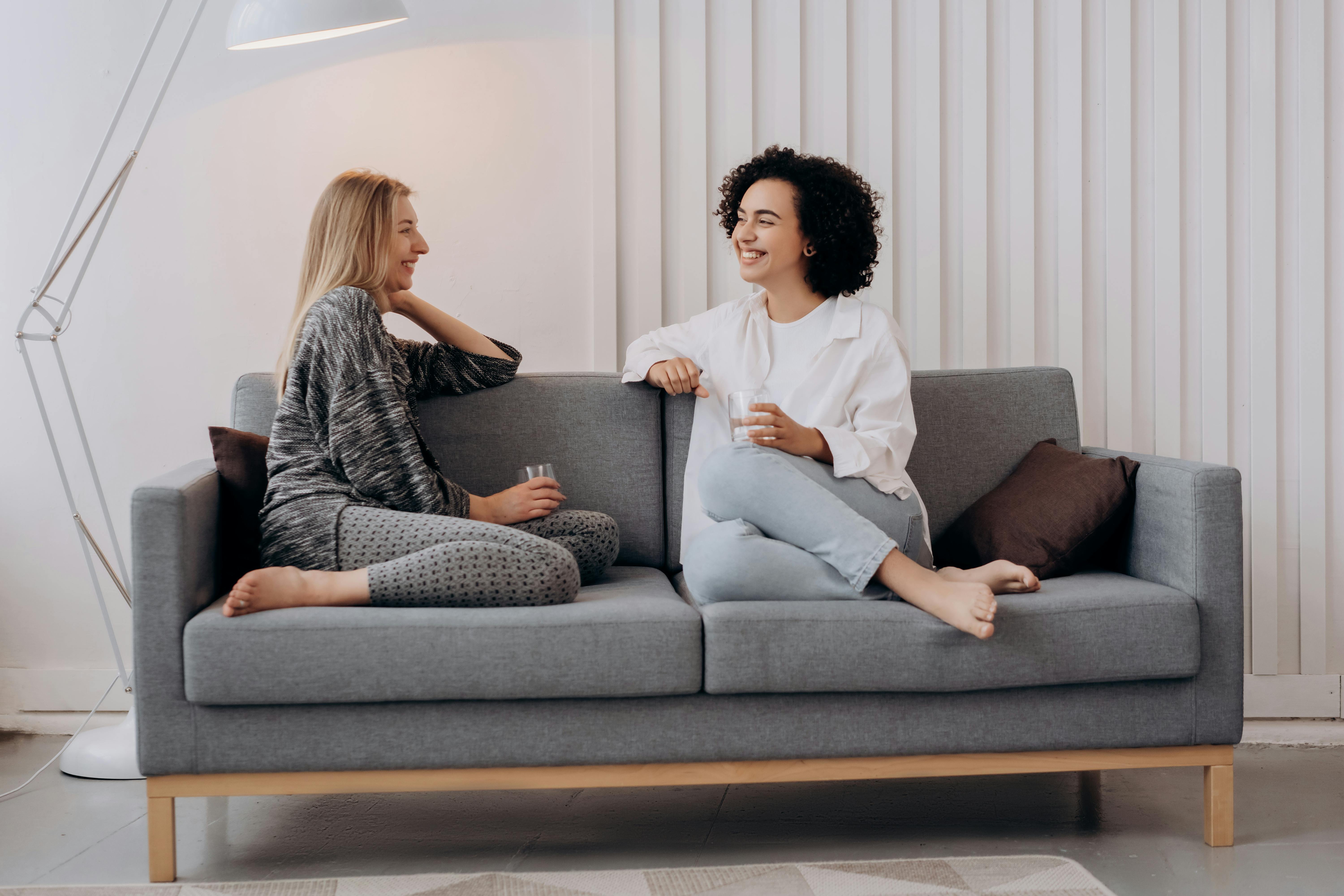 two women having a relaxing time together