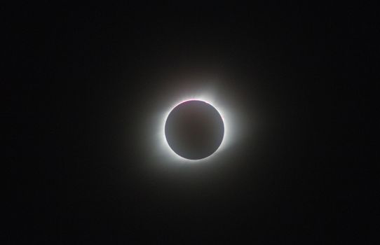 Aureole around Eclipsed Sun