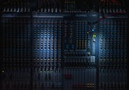 Overhead Shot of an Audio Mixer