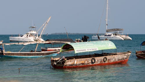 Free stock photo of blue water, boats