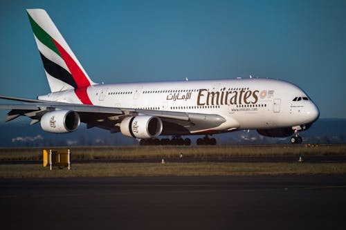 Free Photo of an Emirates Airplane  Stock Photo