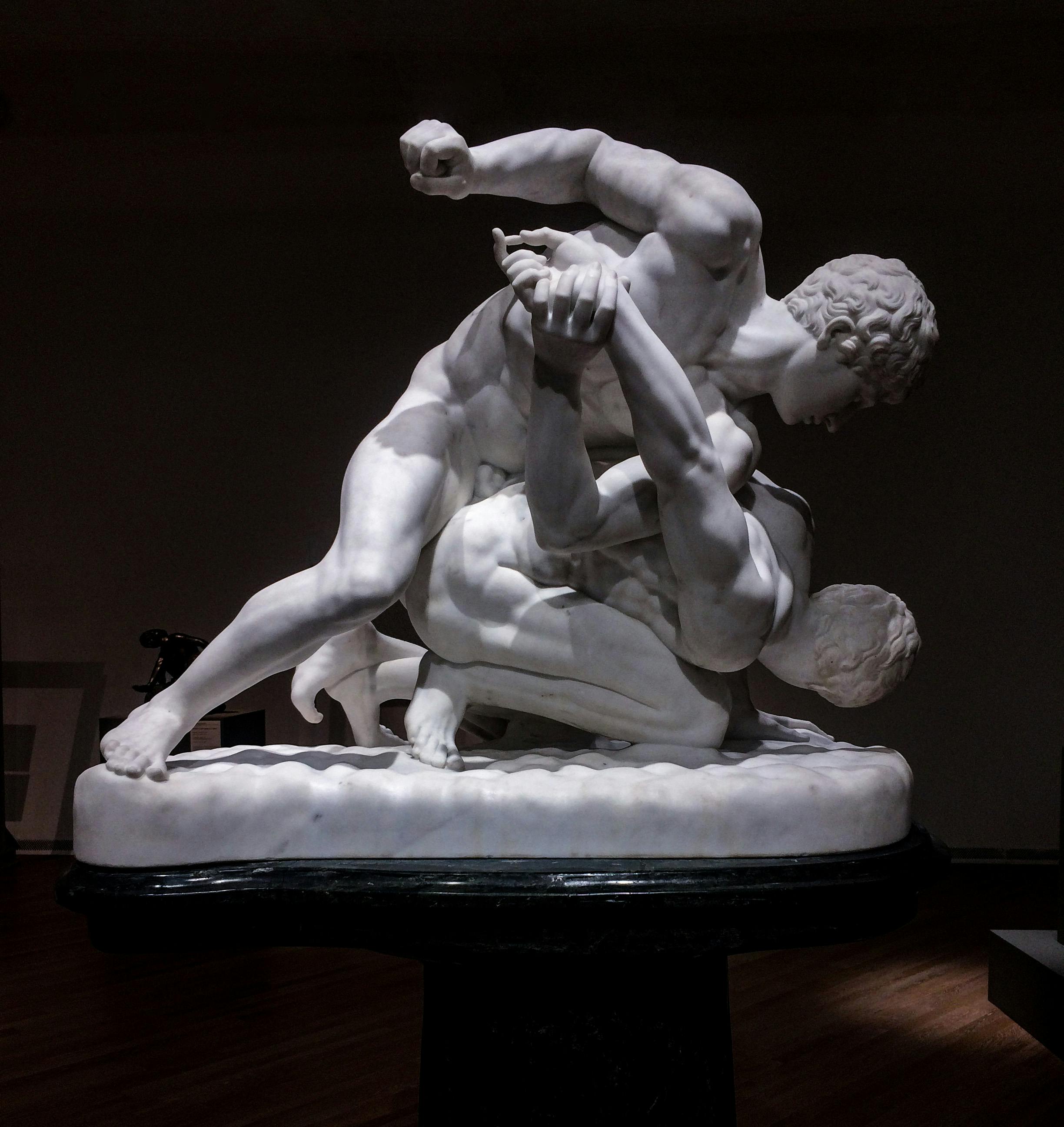 ancient greek wrestling statues
