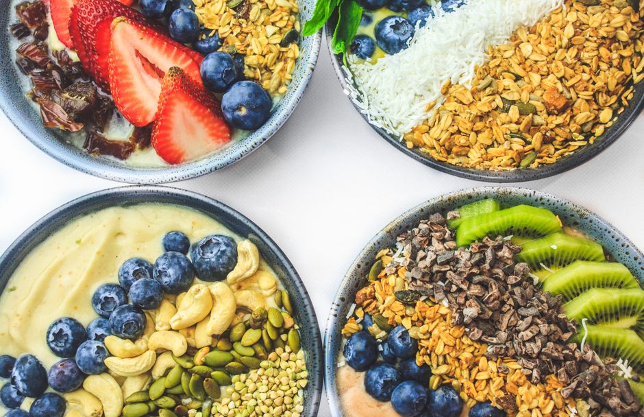 Date and tahini smoothie bowl