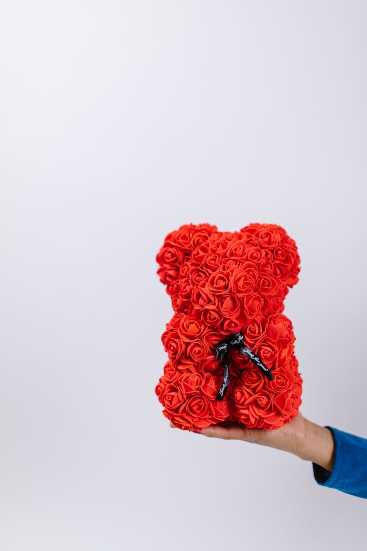 Person Holding Teddy Bear Shaped Gift